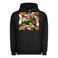 Pigment Black christmas farm tractor Urban Hoodie - RanaPortraitStore