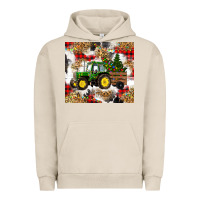Pigment French Oak christmas farm tractor Urban Hoodie - RanaPortraitStore