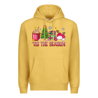 Antique Gold 'tis the season pink christmas Premium Hoodie - Zillion Design Studio