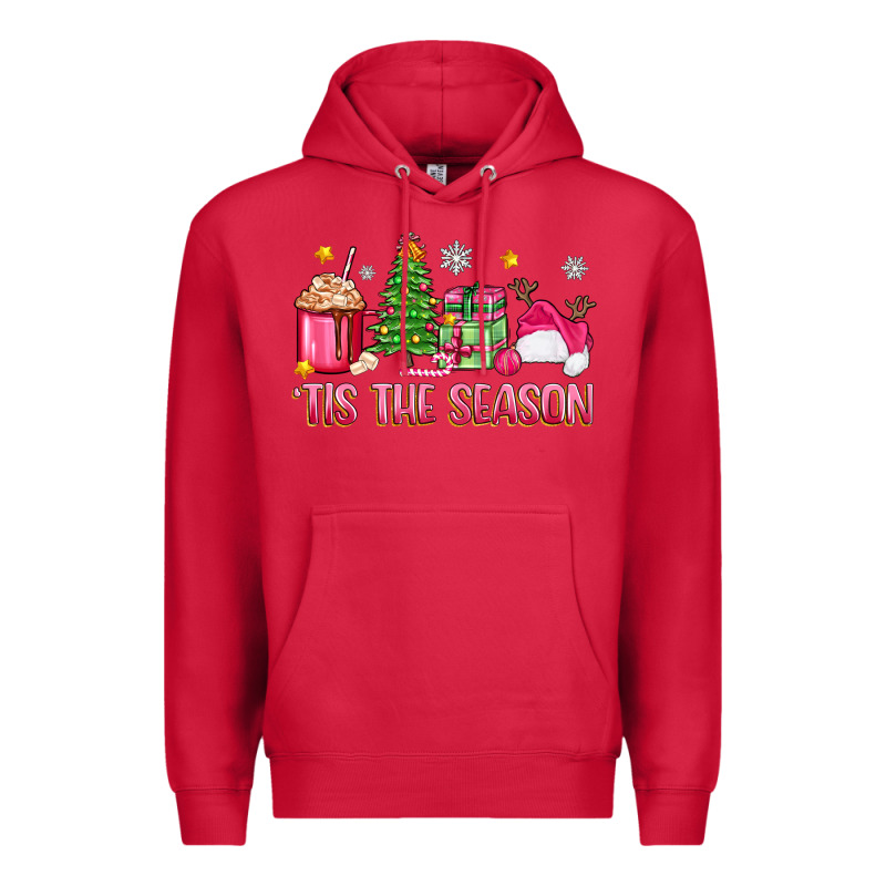 'tis The Season Pink Christmas Premium Hoodie by Zillion Design Studio | Teevron