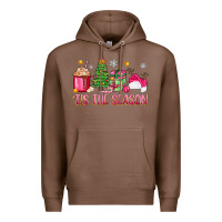 Chestnut 'tis the season pink christmas Premium Hoodie - Zillion Design Studio