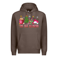 Coffee 'tis the season pink christmas Premium Hoodie - Zillion Design Studio