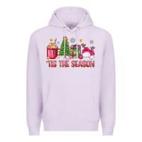 Lilac 'tis the season pink christmas Premium Hoodie - Zillion Design Studio