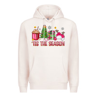 Pale Pink 'tis the season pink christmas Premium Hoodie - Zillion Design Studio