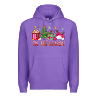 Purple 'tis the season pink christmas Premium Hoodie - Zillion Design Studio