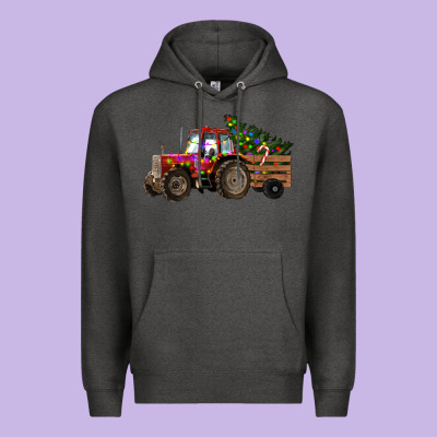 Premium Hoodie Christmas Farm Tractor