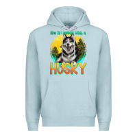 Blue Mist life is better with a husky Premium Hoodie - texasbilliewilder