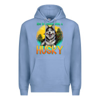 Colony Blue life is better with a husky Premium Hoodie - texasbilliewilder