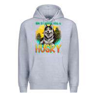 Heather Grey life is better with a husky Premium Hoodie - texasbilliewilder