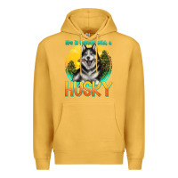 Mustard life is better with a husky Premium Hoodie - texasbilliewilder