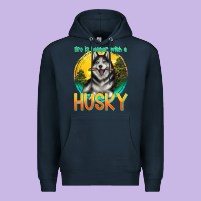 Premium Hoodie life is better with a husky