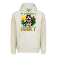 Oatmeal Heather life is better with a husky Premium Hoodie - texasbilliewilder