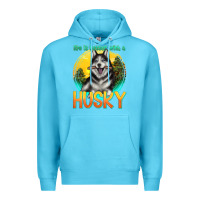 Ocean Blue life is better with a husky Premium Hoodie - texasbilliewilder