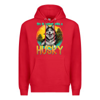 Red life is better with a husky Premium Hoodie - texasbilliewilder