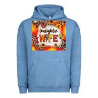 Pigment Pebble Blue firefighter wife Urban Hoodie - RanaPortraitStore