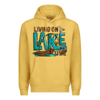 Antique Gold living on lake time Premium Hoodie - texasbilliewilder