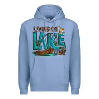 Colony Blue living on lake time Premium Hoodie - texasbilliewilder
