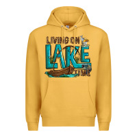 Mustard living on lake time Premium Hoodie - texasbilliewilder