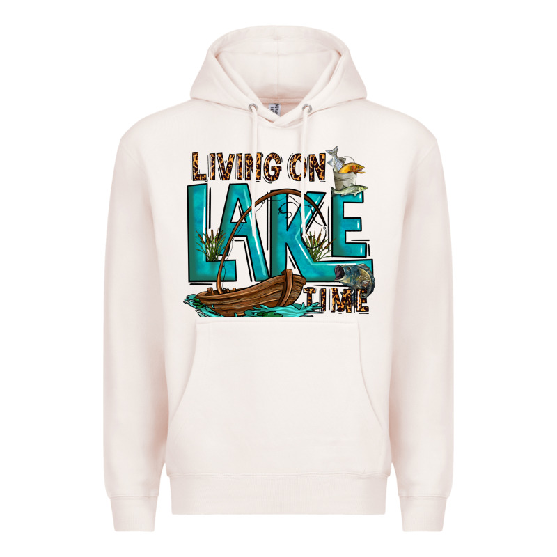 Living On Lake Time Premium Hoodie by texasbilliewilder | Teevron
