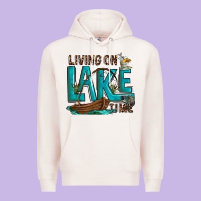 Premium Hoodie living on lake time
