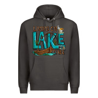 Smoke living on lake time Premium Hoodie - texasbilliewilder