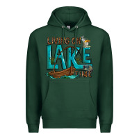 Sports Green living on lake time Premium Hoodie - texasbilliewilder
