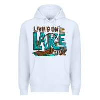 White living on lake time Premium Hoodie - texasbilliewilder