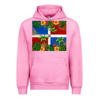 Fuchsia Pink dominican republic Urban Hoodie - RanaPortraitStore