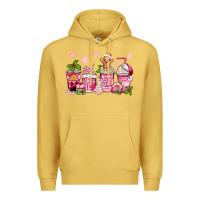 Antique Gold pink christmas coffee cups Premium Hoodie - Zillion Design Studio