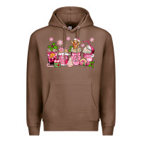 Chestnut pink christmas coffee cups Premium Hoodie - Zillion Design Studio