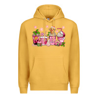 Mustard pink christmas coffee cups Premium Hoodie - Zillion Design Studio