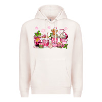 Pale Pink pink christmas coffee cups Premium Hoodie - Zillion Design Studio