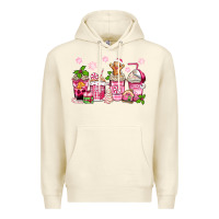 Sandshell pink christmas coffee cups Premium Hoodie - Zillion Design Studio