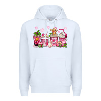 White pink christmas coffee cups Premium Hoodie - Zillion Design Studio