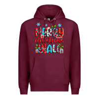 Burgundy merry christmas y'all Premium Hoodie - Zillion Design Studio