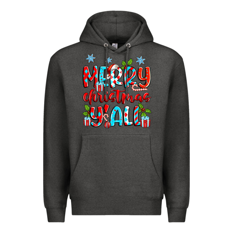 Merry Christmas Y'all Premium Hoodie by Zillion Design Studio | Teevron