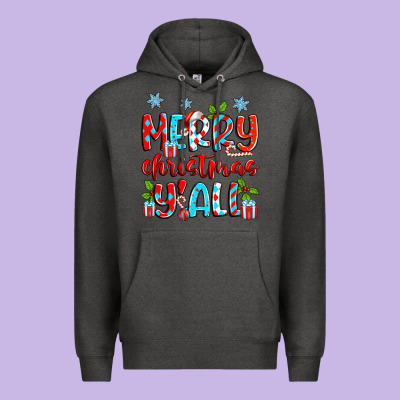 Merry Christmas Y'all Premium Hoodie Designed By Zillion Design Studio