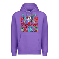 Purple merry christmas y'all Premium Hoodie - Zillion Design Studio