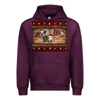 Mauve Wine hohoho christmas cows Urban Hoodie - RanaPortraitStore