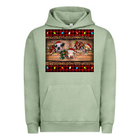 Pigment Oil Green hohoho christmas cows Urban Hoodie - RanaPortraitStore