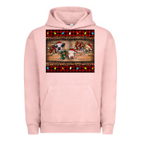 Pigment Salmon hohoho christmas cows Urban Hoodie - RanaPortraitStore