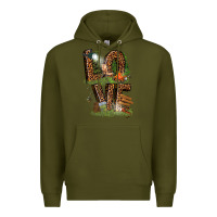 Army Green love camping Premium Hoodie - texasbilliewilder