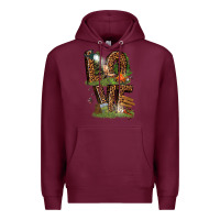 Burgundy love camping Premium Hoodie - texasbilliewilder