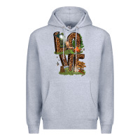 Heather Grey love camping Premium Hoodie - texasbilliewilder