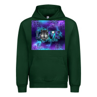 Forest Green for the love of the wolves Urban Hoodie - RanaPortraitStore