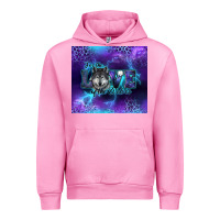 Fuchsia Pink for the love of the wolves Urban Hoodie - RanaPortraitStore