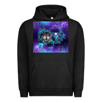 Pigment Black for the love of the wolves Urban Hoodie - RanaPortraitStore