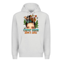 Dove Grey messy bun camp hair dont care Premium Hoodie - texasbilliewilder