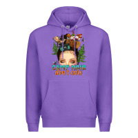 Purple messy bun camp hair dont care Premium Hoodie - texasbilliewilder