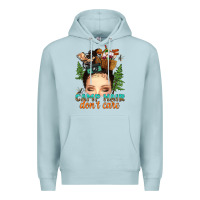 Blue Mist messy bun camp hair dont care Premium Hoodie - texasbilliewilder
